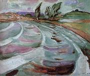 Edvard Munch Wave oil painting on canvas